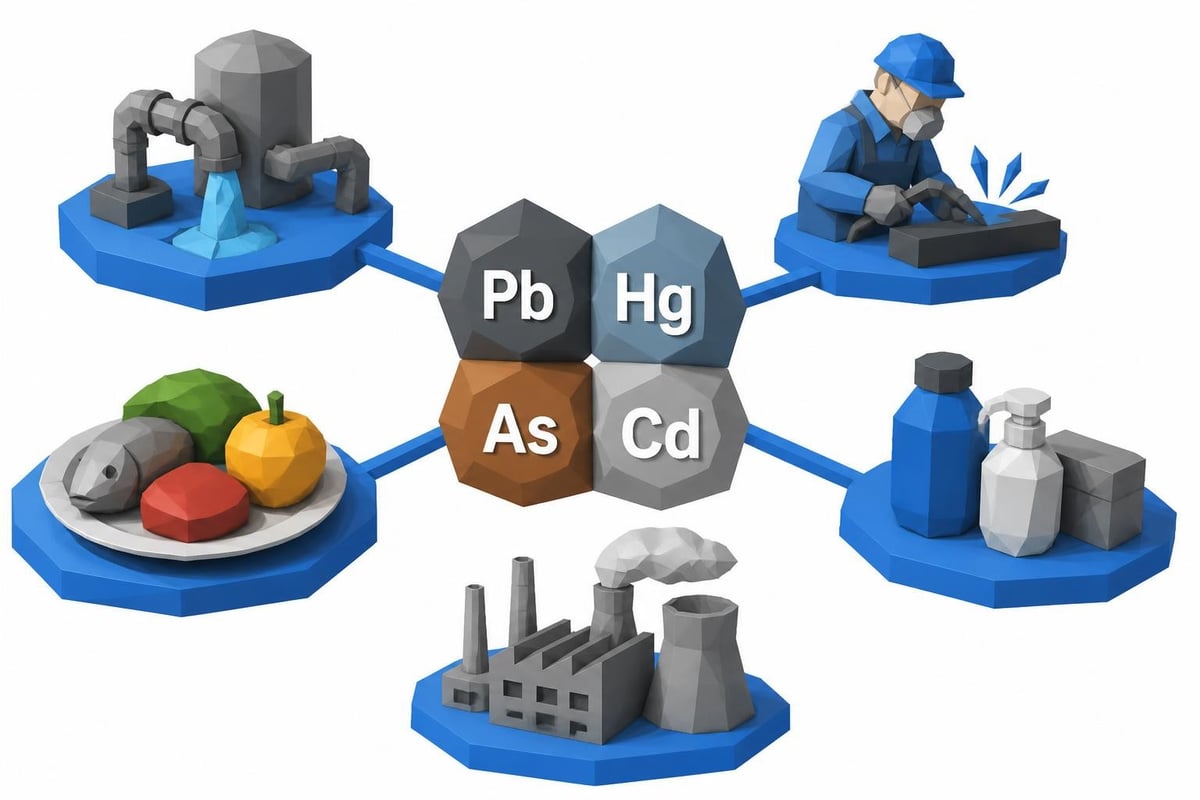 Common heavy metal exposure pathways