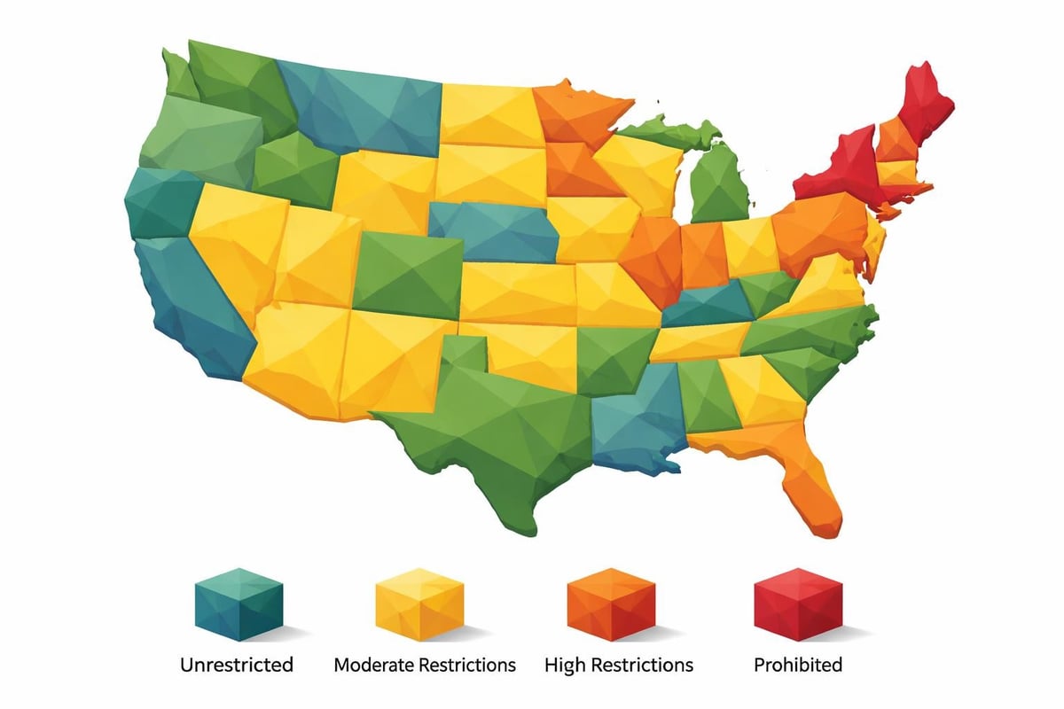 State restriction levels for direct-access testing