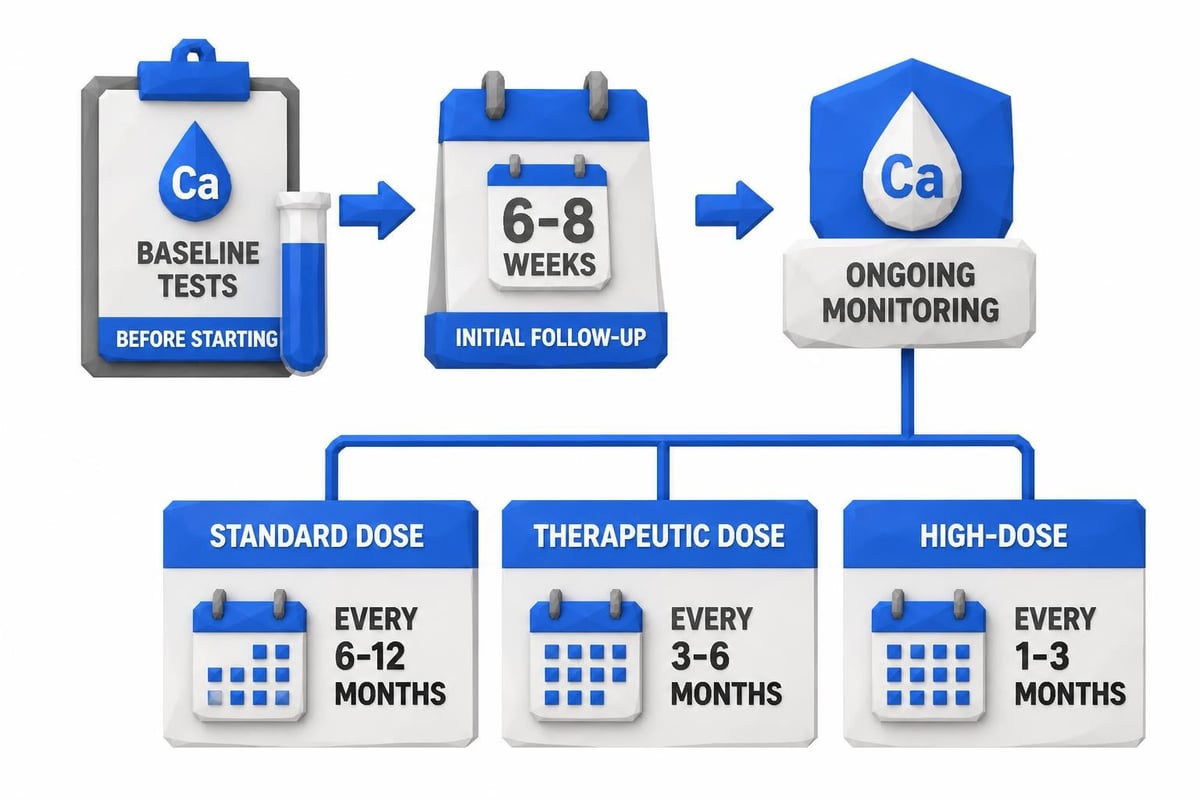 Vitamin D and calcium testing timeline