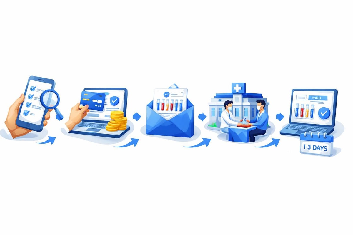 Direct-access lab testing process