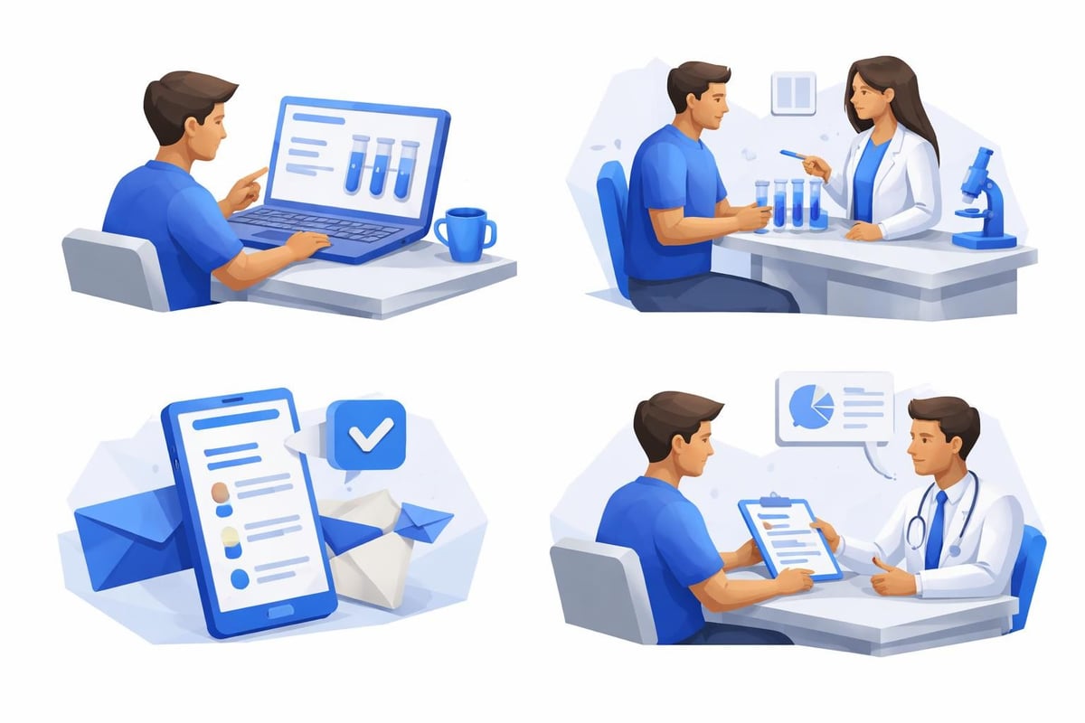 Self-directed lab testing process