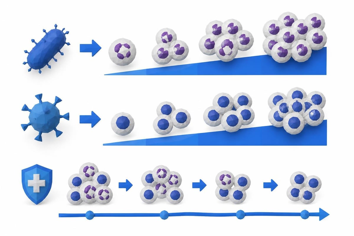 White blood cell response patterns