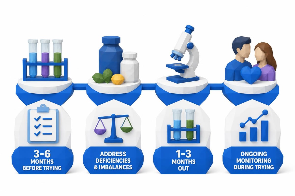 Pre-conception testing timeline
