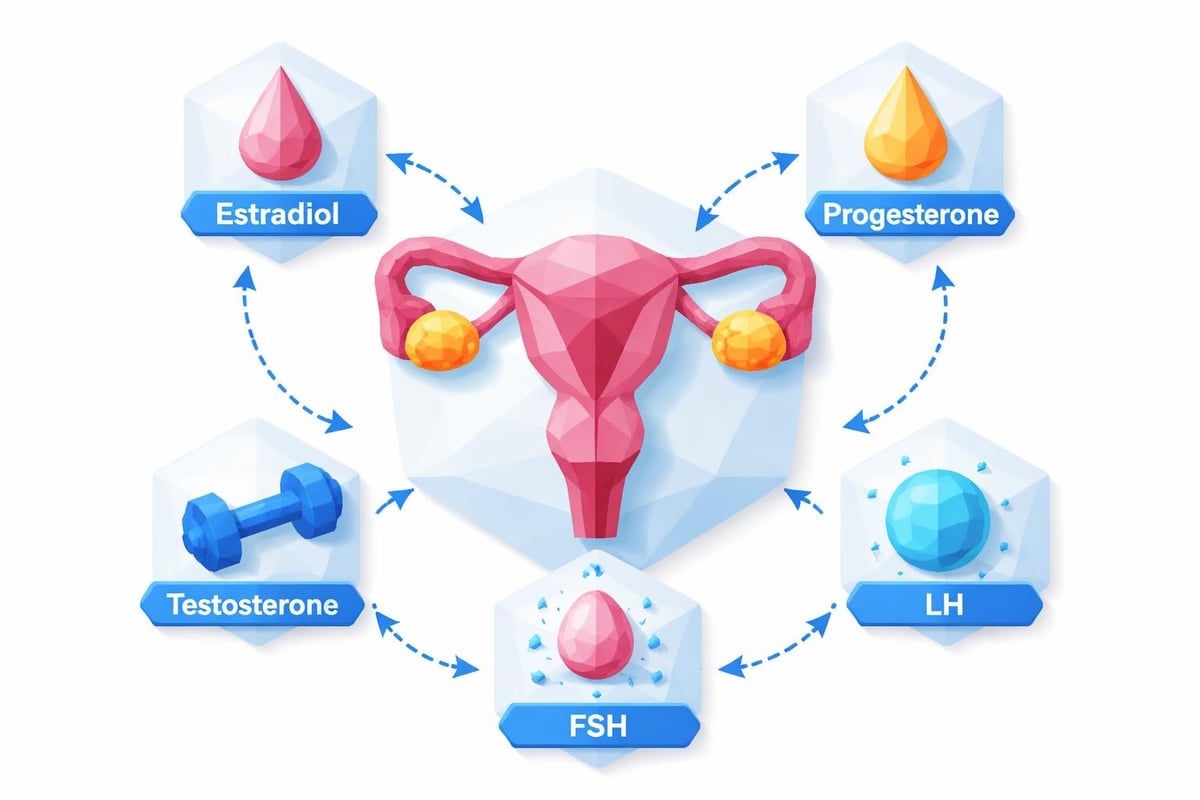 Core female hormones tested in hormone panels