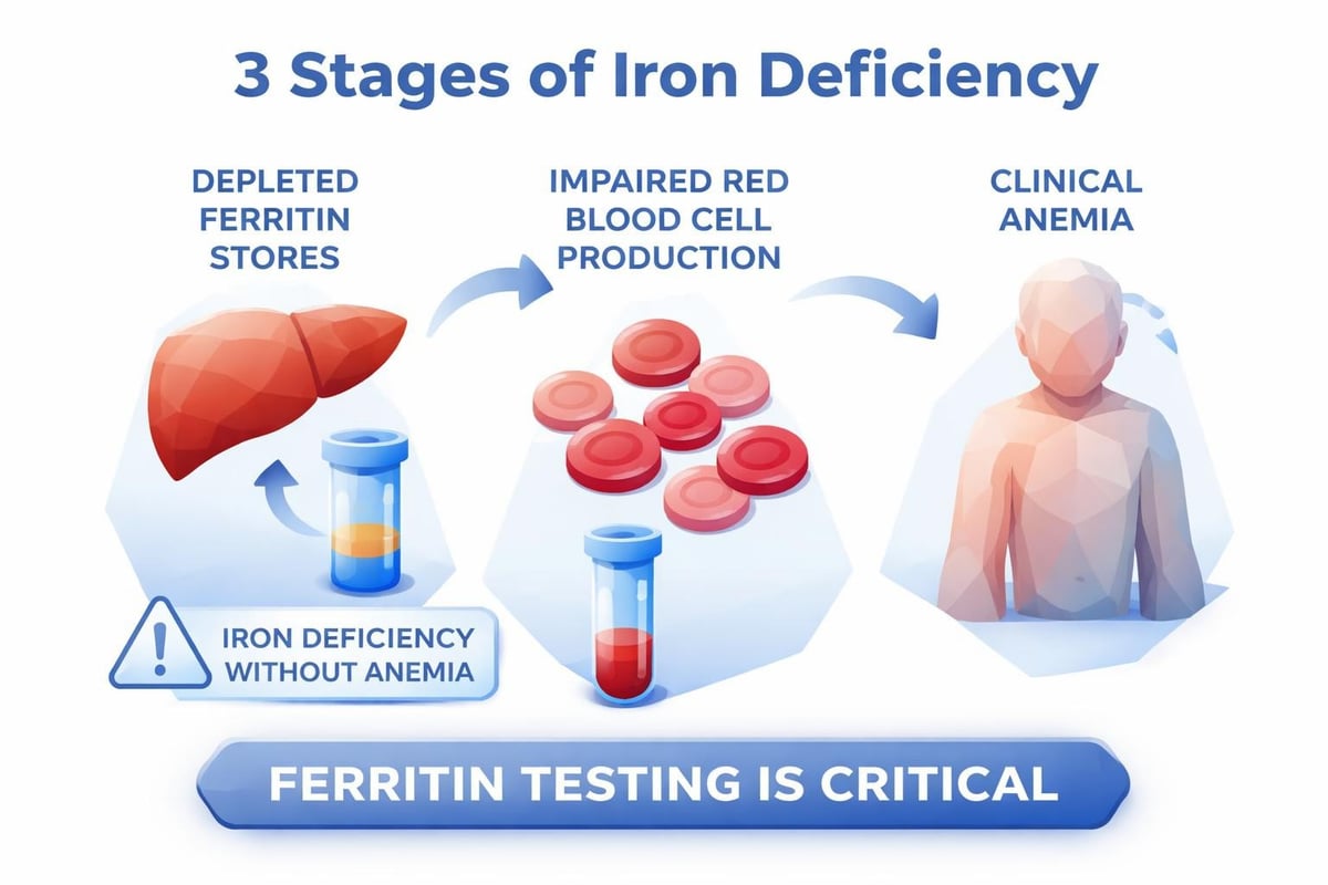 Iron deficiency progression stages