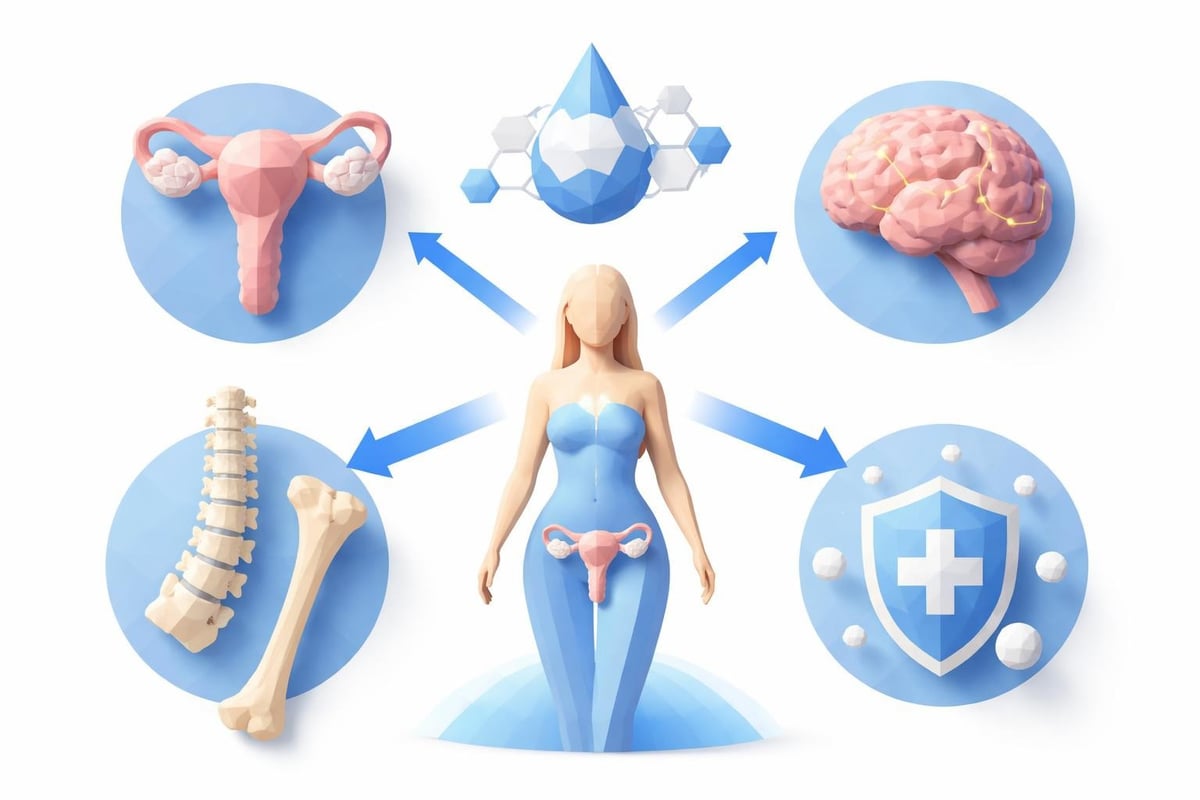 Progesterone functions throughout the body