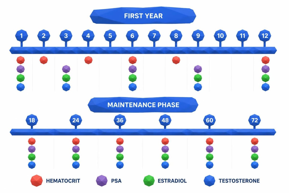 Annual TRT monitoring calendar