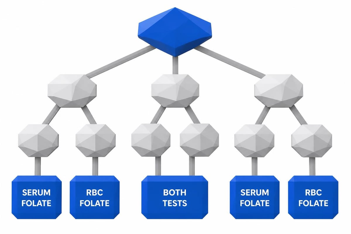 Folate test selection flowchart