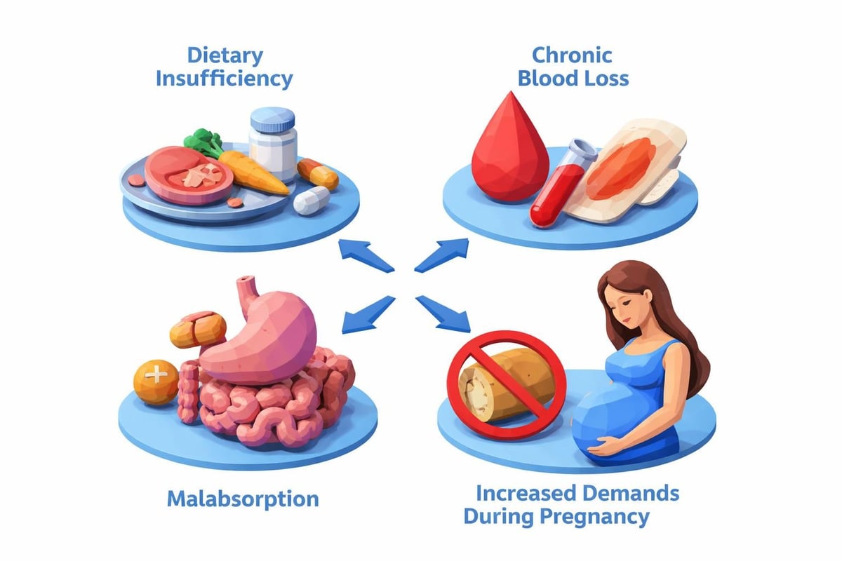 Causes of low ferritin