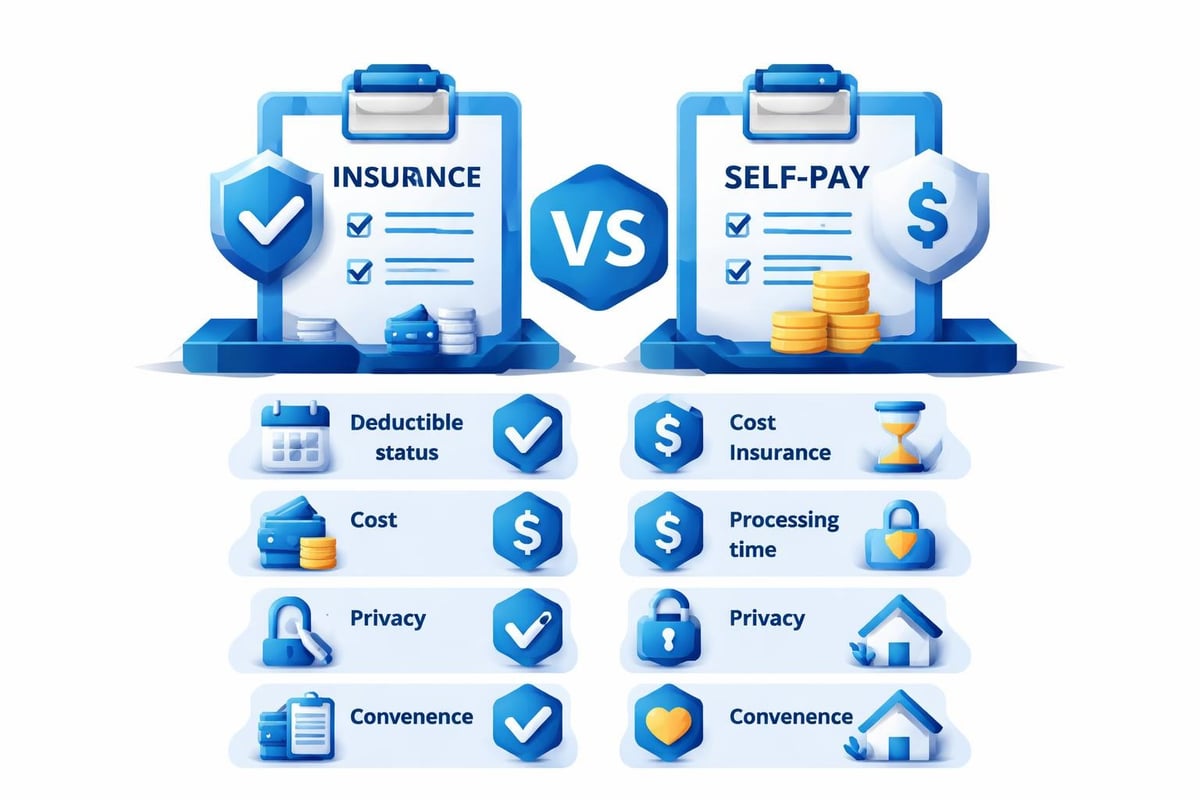 Insurance vs self-pay comparison