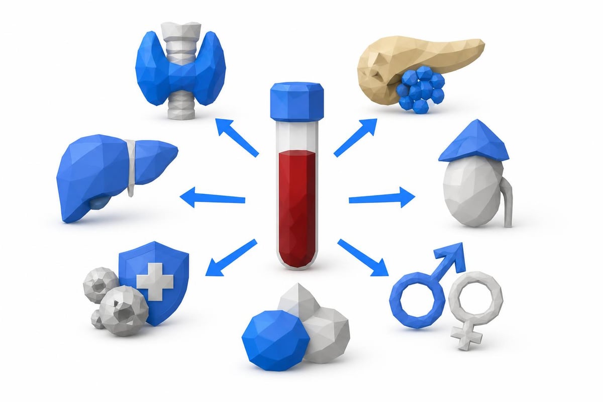 Blood test analysis revealing metabolic causes