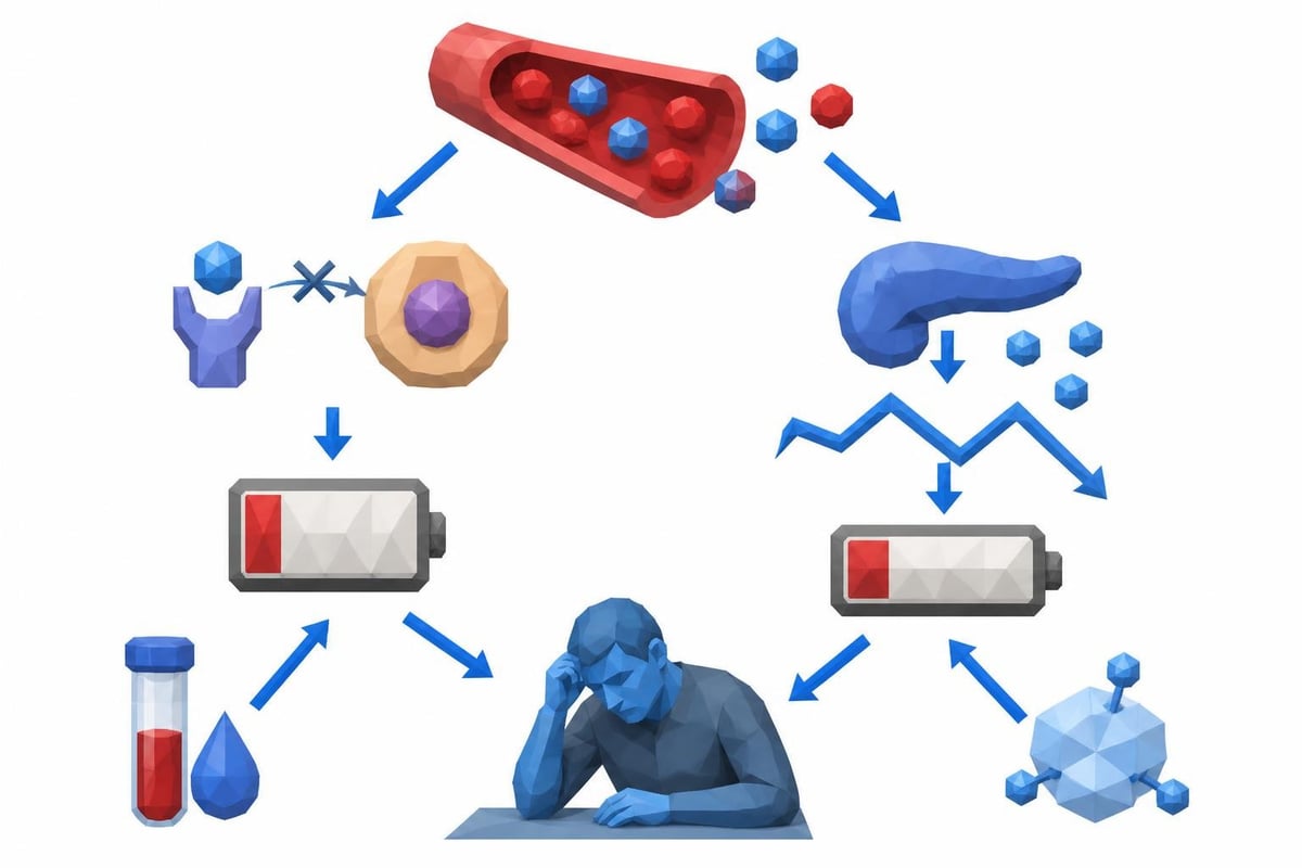 Blood sugar impact on energy