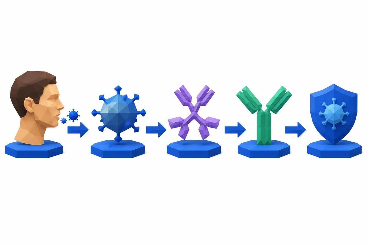 HSV-1 IgG antibody development timeline