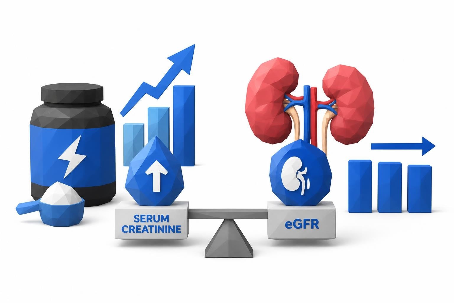 Creatine Raises Creatinine Kidney Test: False Alarm