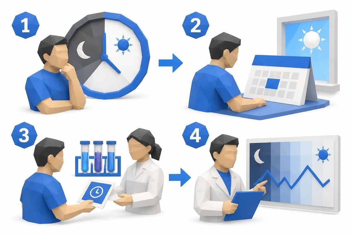 Lab testing workflow for shift workers