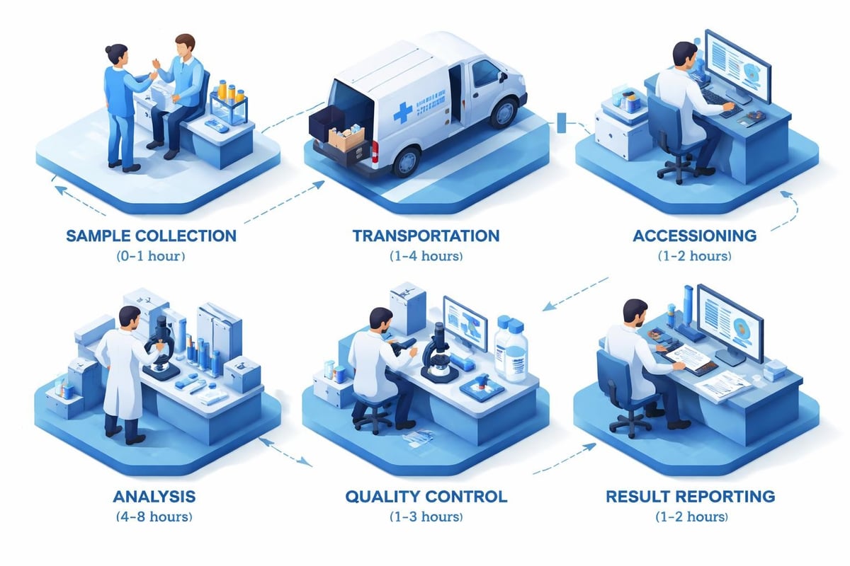 Lab test processing timeline