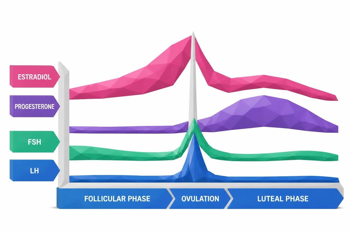 Menstrual cycle phases and hormone fluctuations