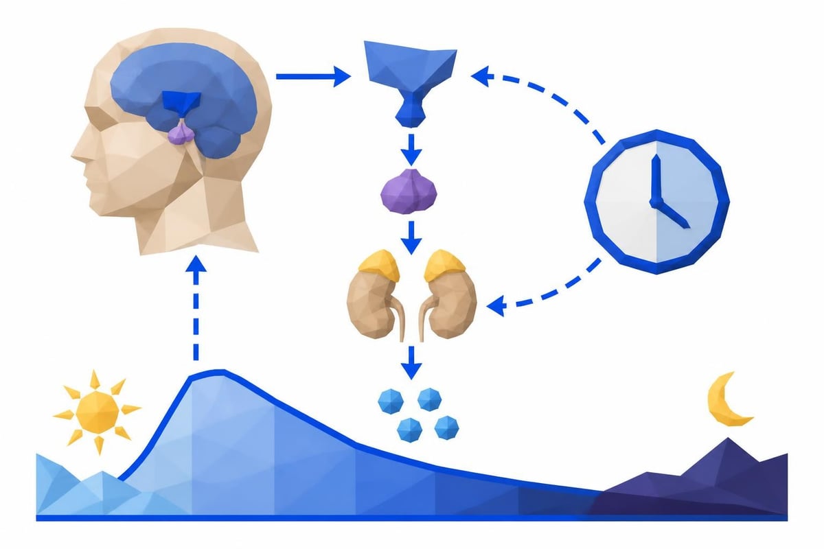 Cortisol circadian rhythm regulation