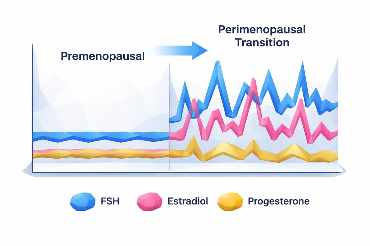 Perimenopause hormone fluctuations