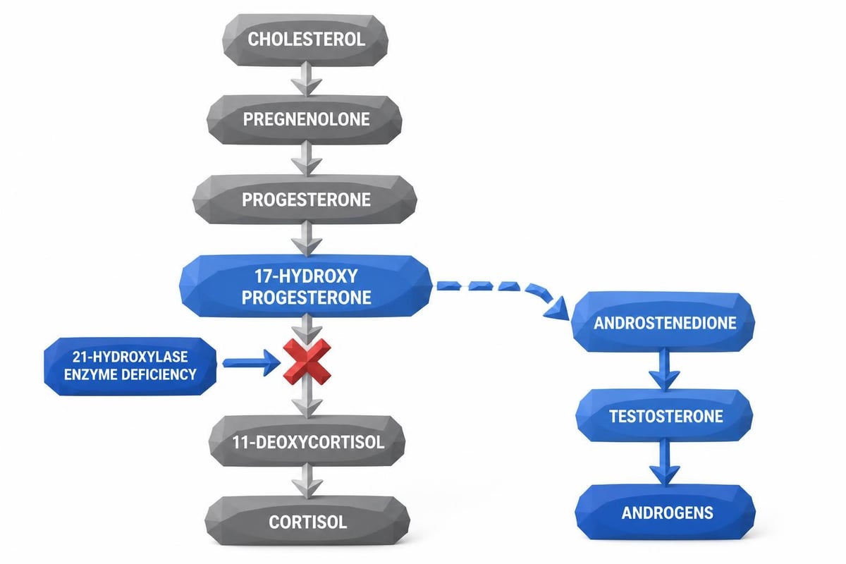 17-OHP hormone pathway
