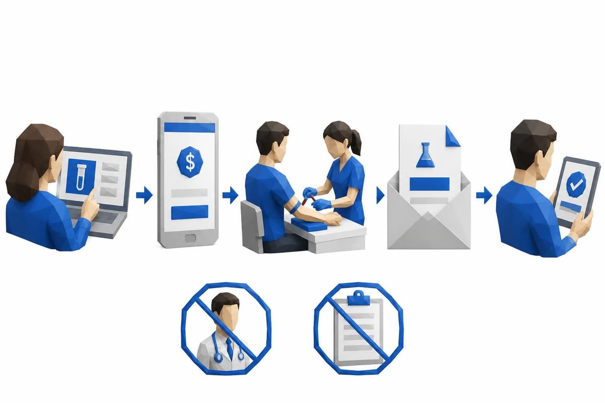 Direct lab testing process