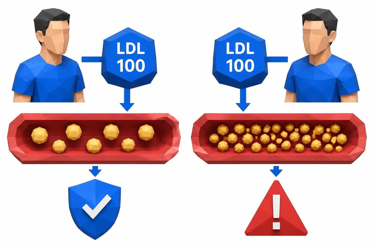 Particle count versus cholesterol concentration