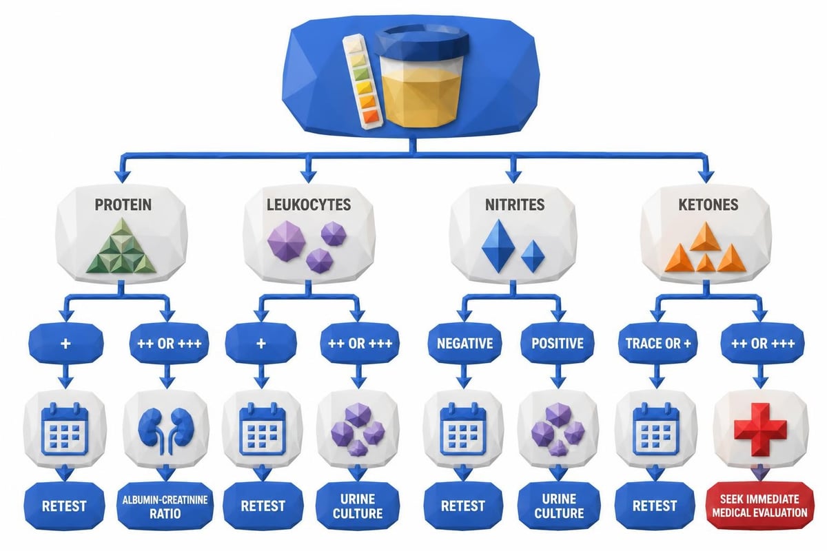Urinalysis follow-up decision tree