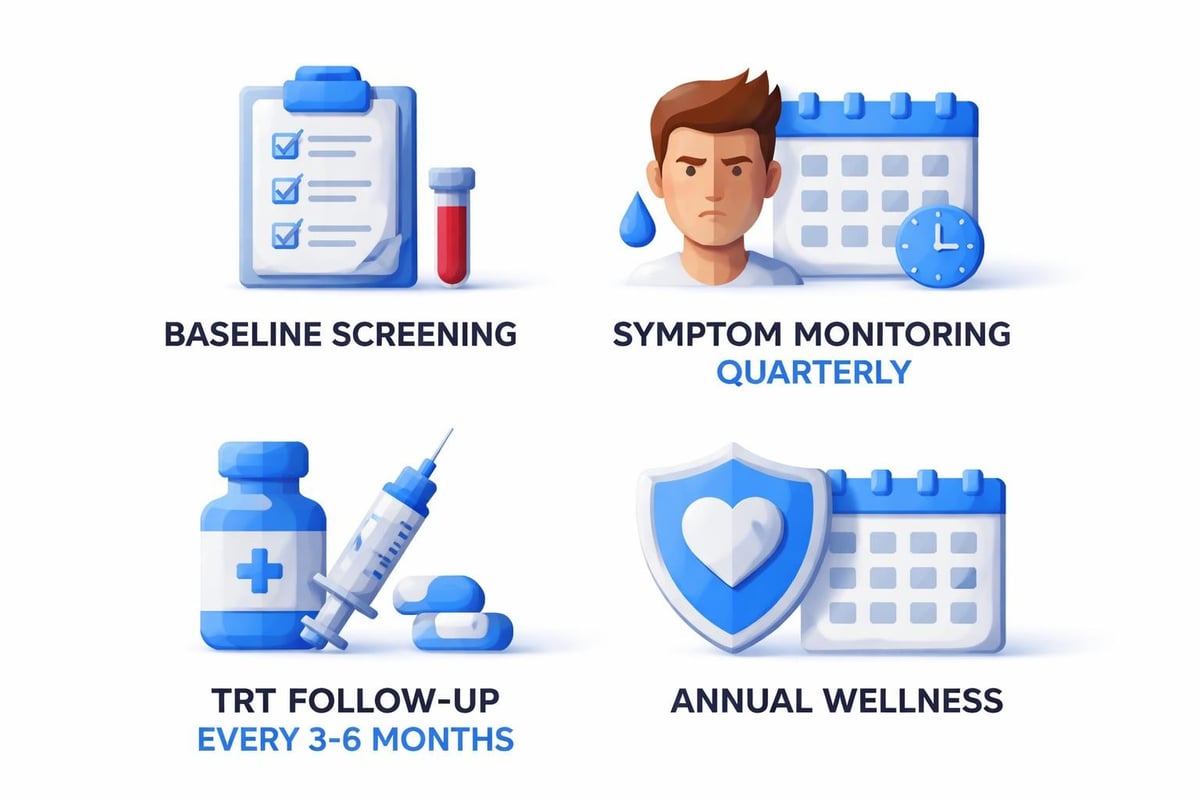 Testosterone testing frequency