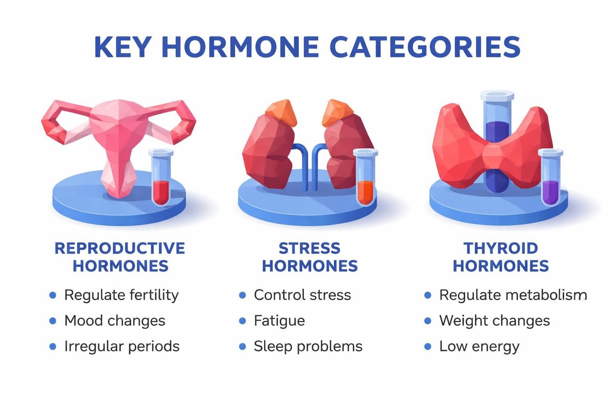 Hormone testing categories