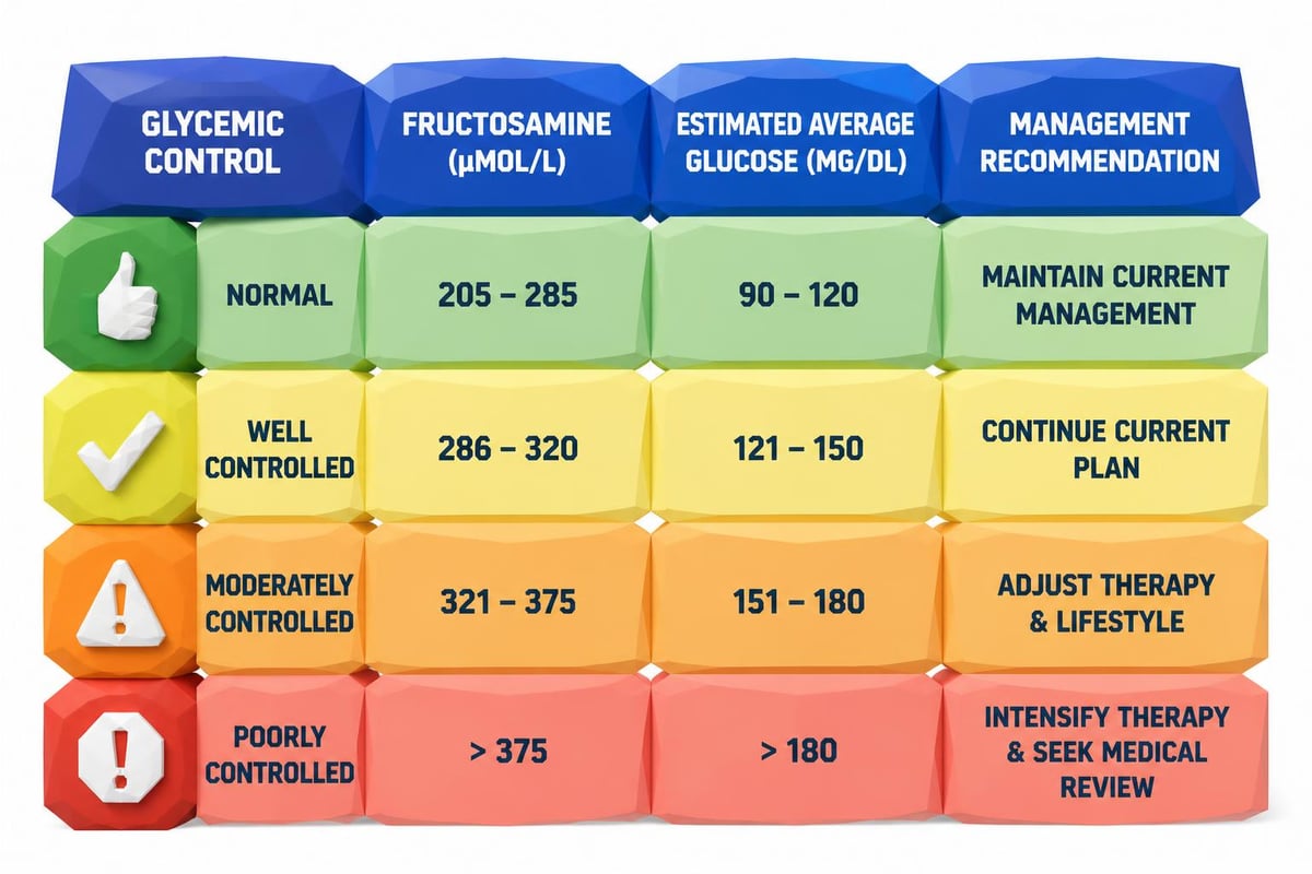 Fructosamine test results interpretation