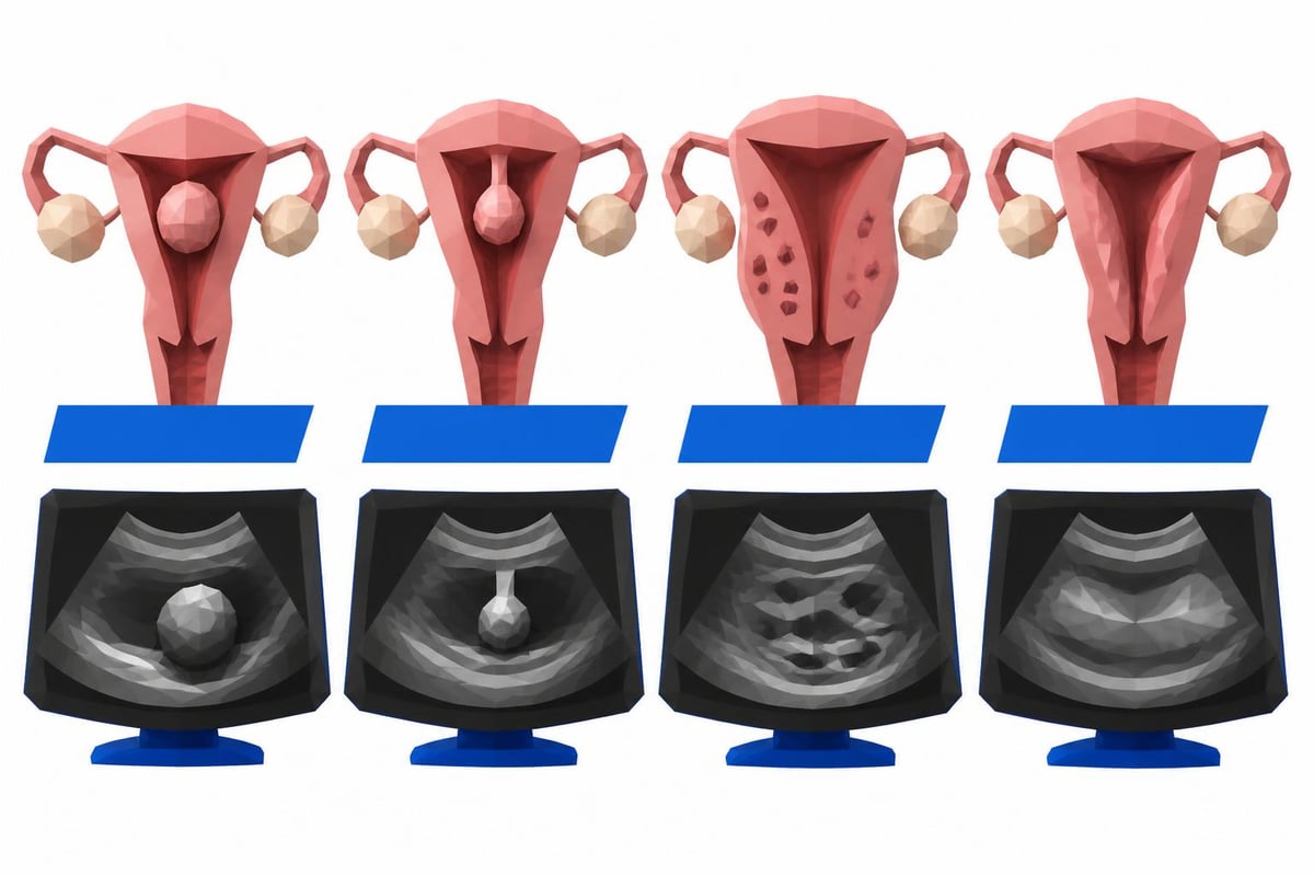 Uterine abnormalities on ultrasound