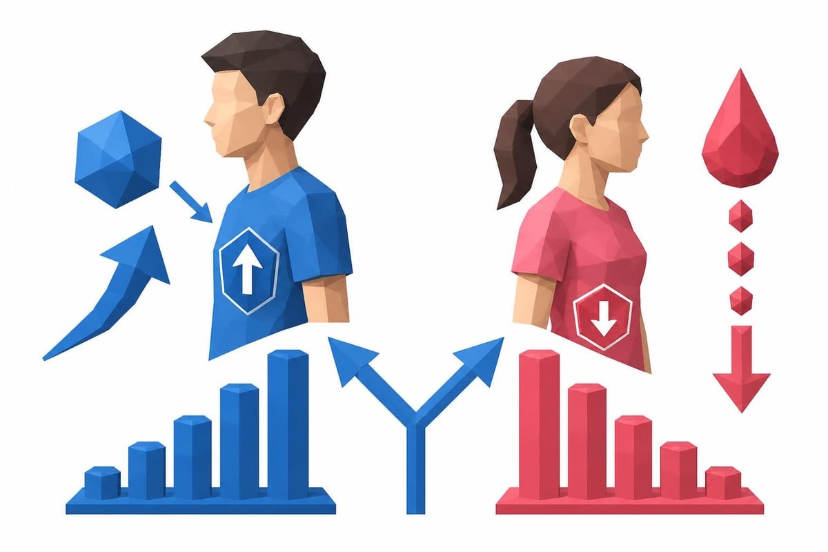 Gender differences in ferritin