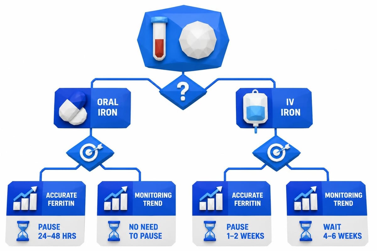 Decision tree for ferritin testing timing