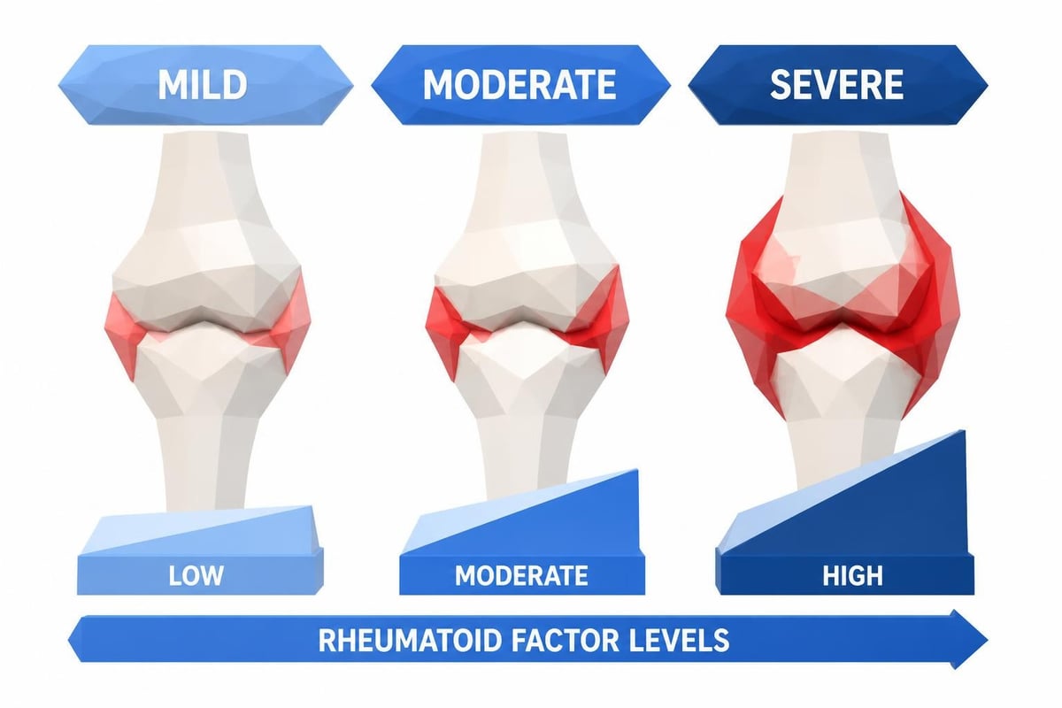 Correlation between rheumatoid factor levels and joint damage progression