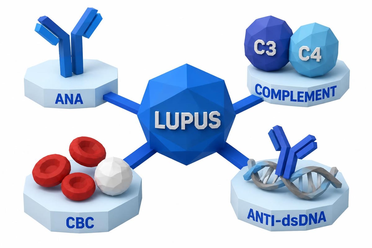 Lupus blood test panel components