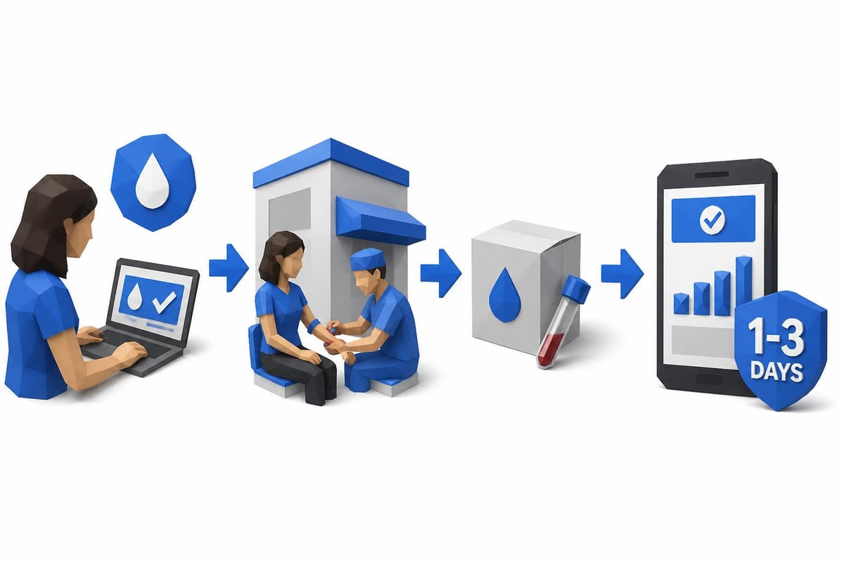 Self-directed lab testing process