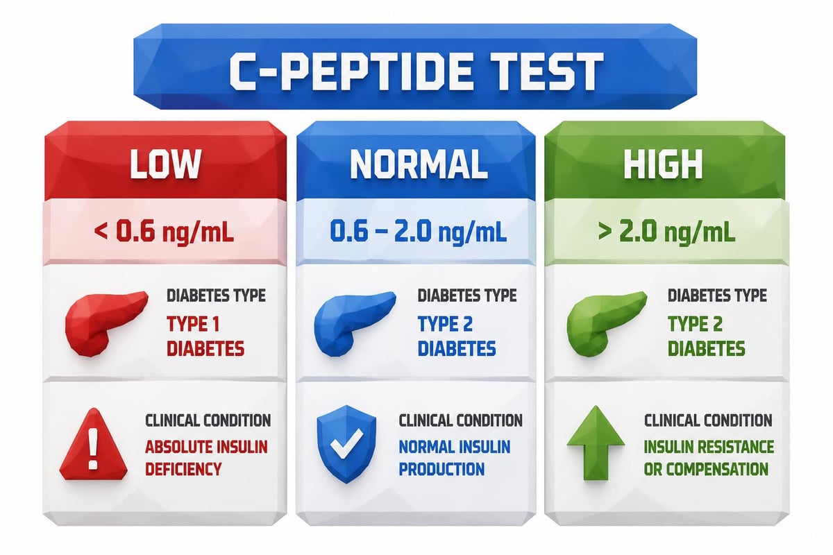 C-peptide level interpretation