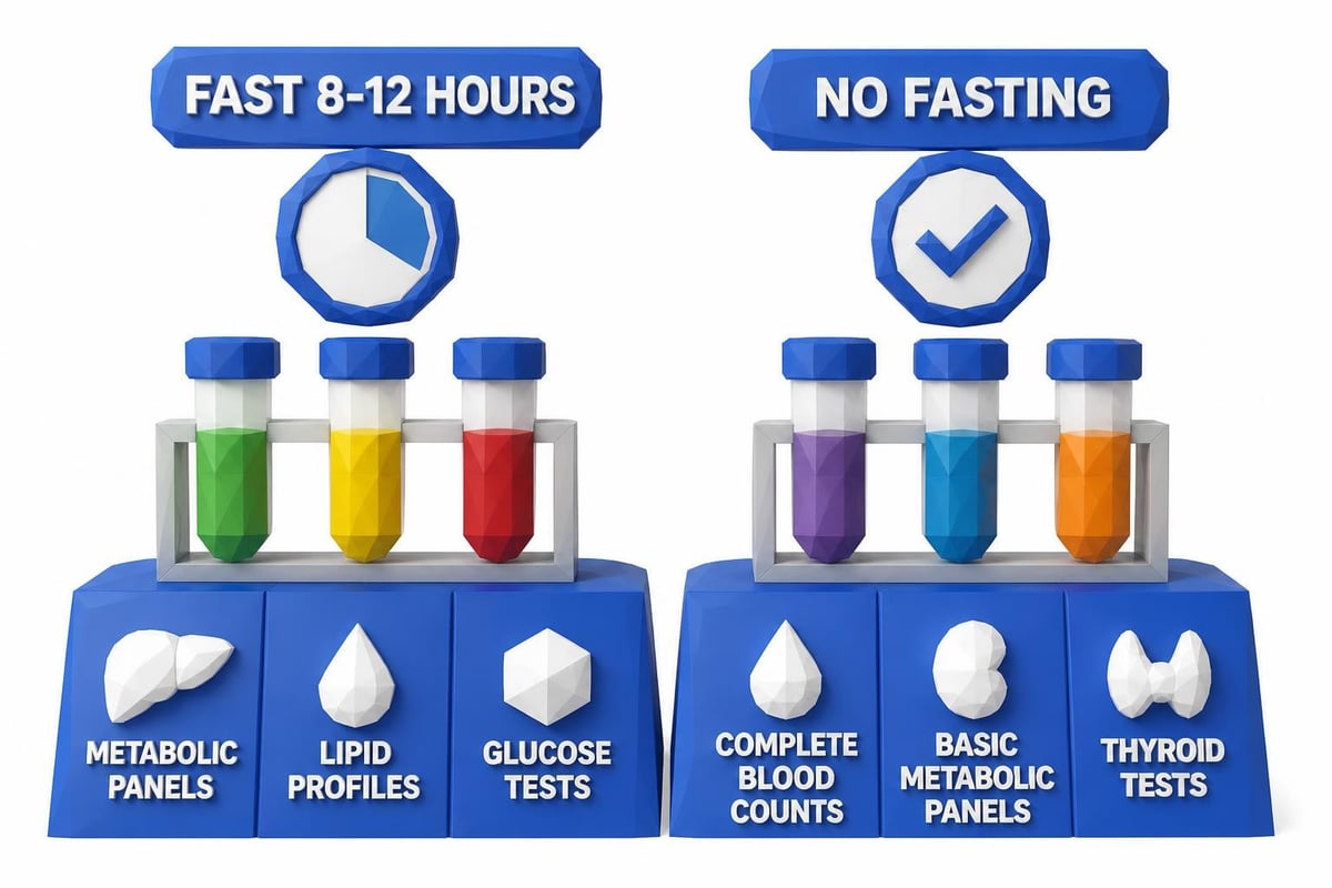 Fasting vs non-fasting blood test categories