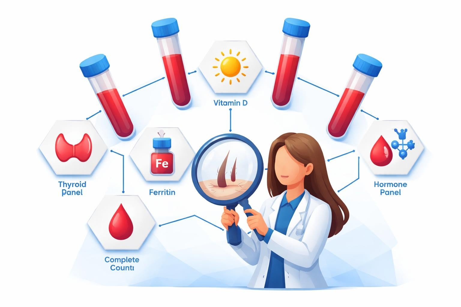 Blood Tests for Hair Loss: 5 Labs Every Dermatologist Orders
