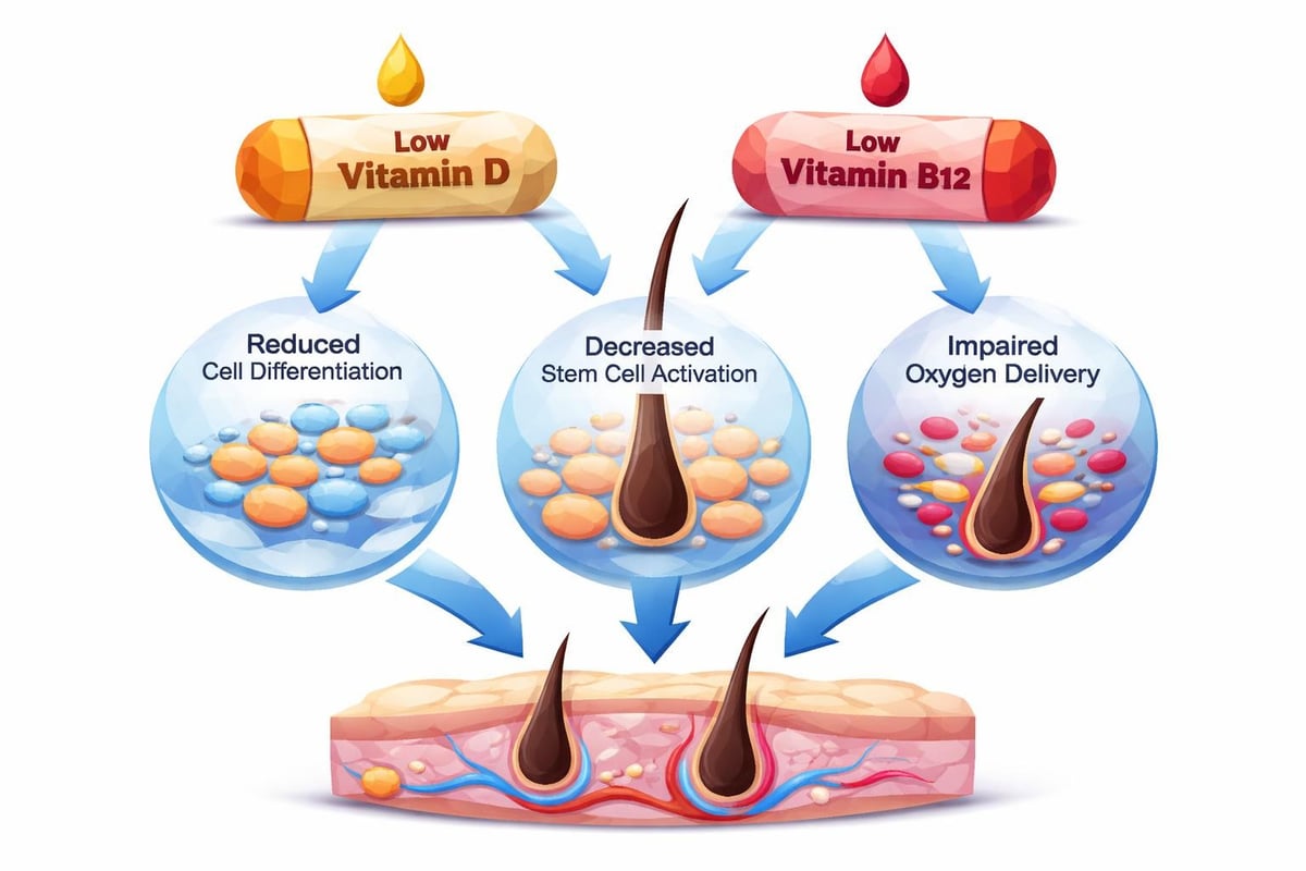 Vitamin deficiencies and hair loss