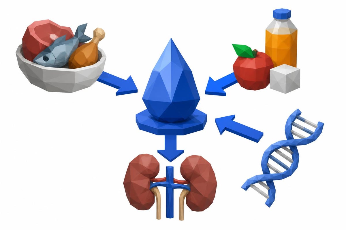 Uric acid regulation factors