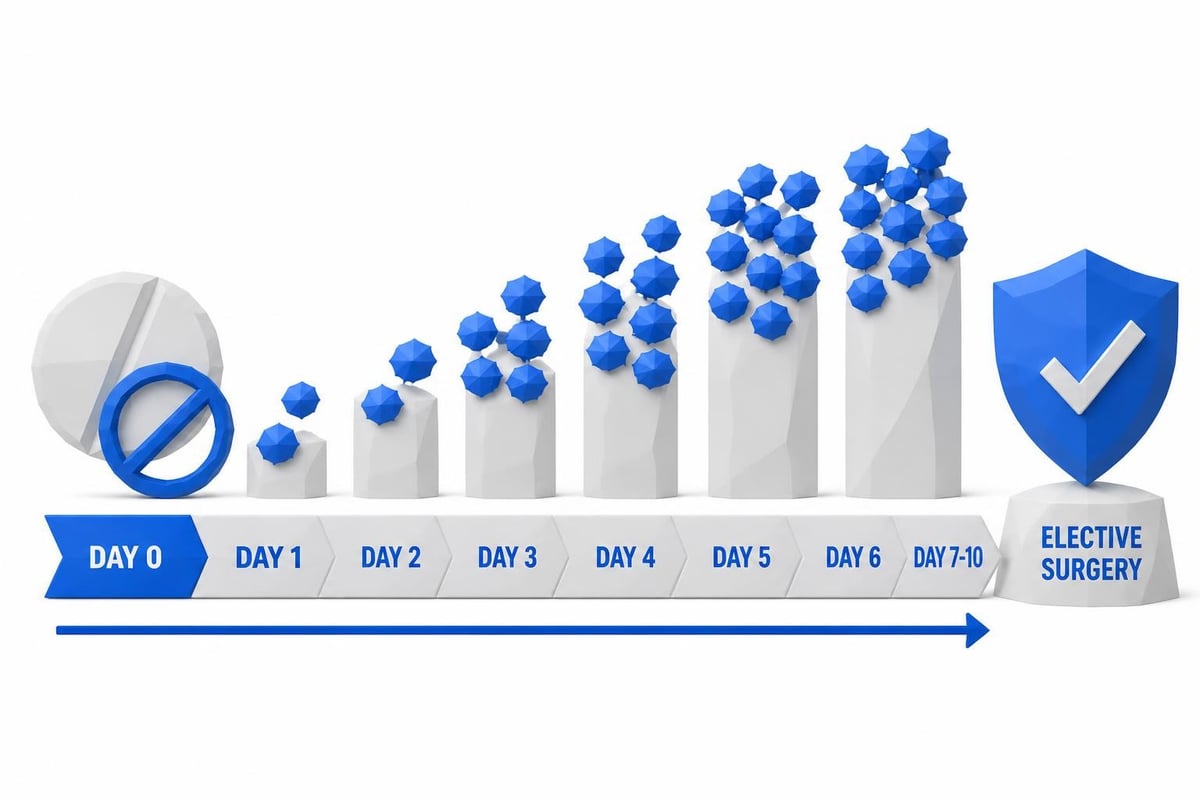 Pre-surgical platelet recovery timeline