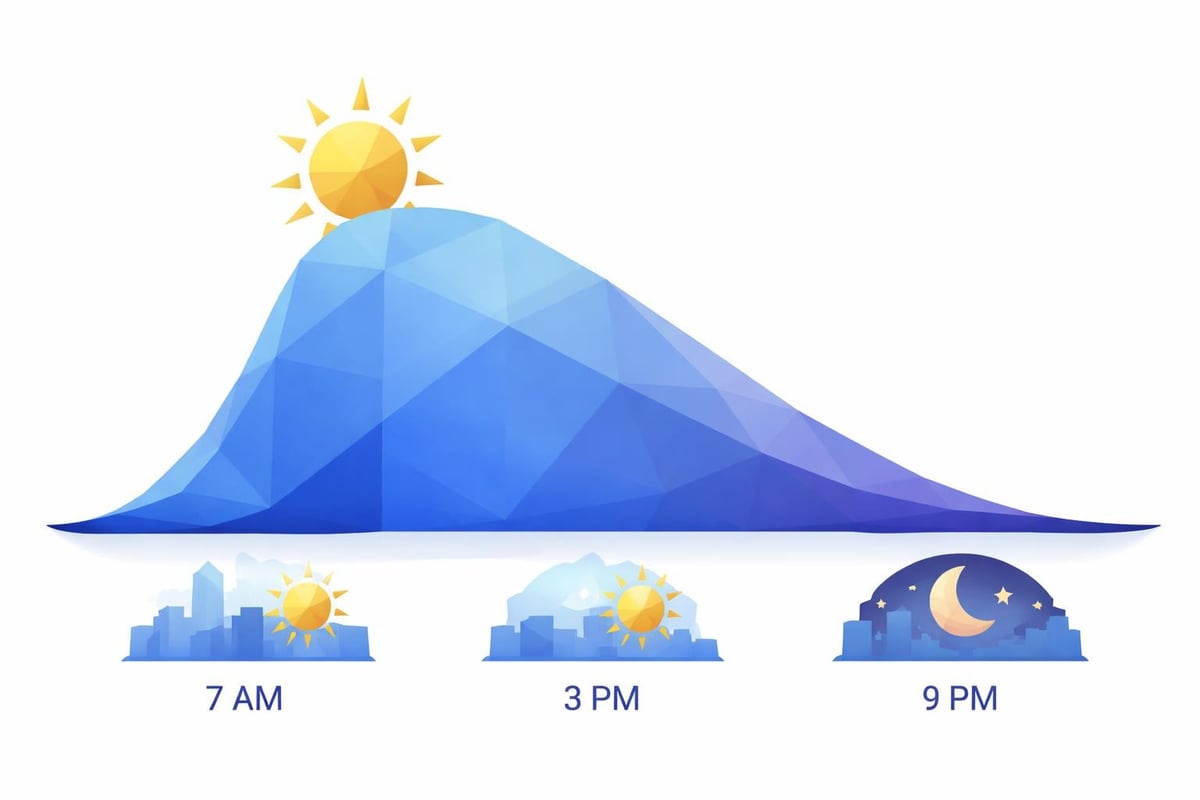 Testosterone levels throughout the day