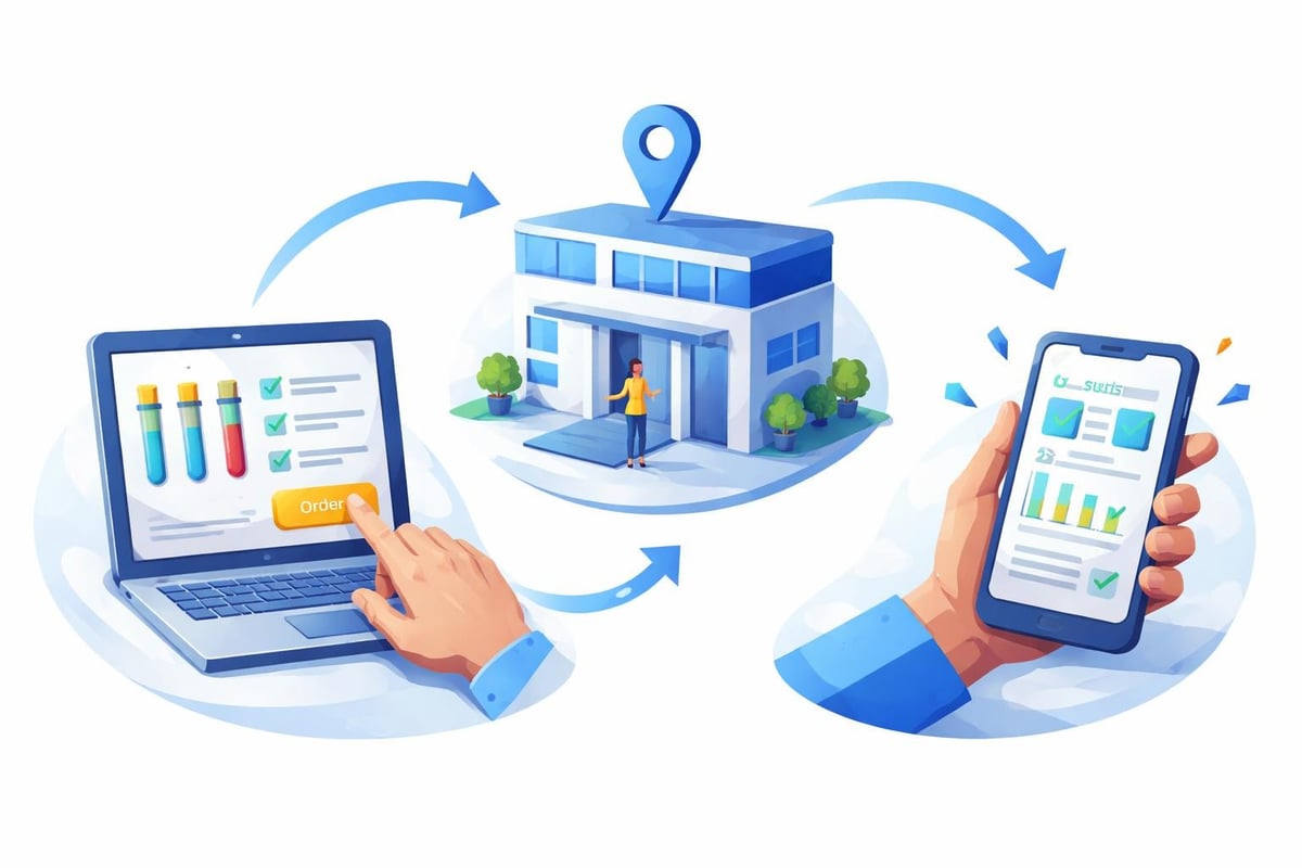 Self-directed lab testing process