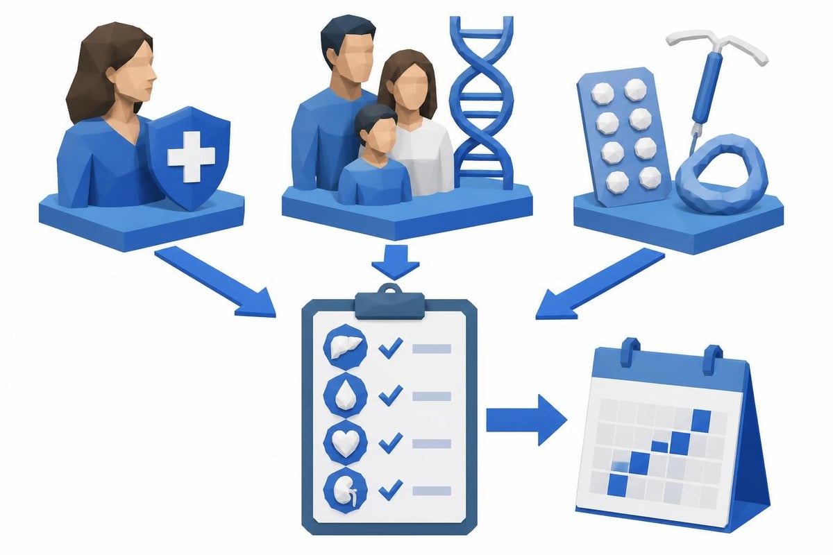 Risk assessment for birth control monitoring