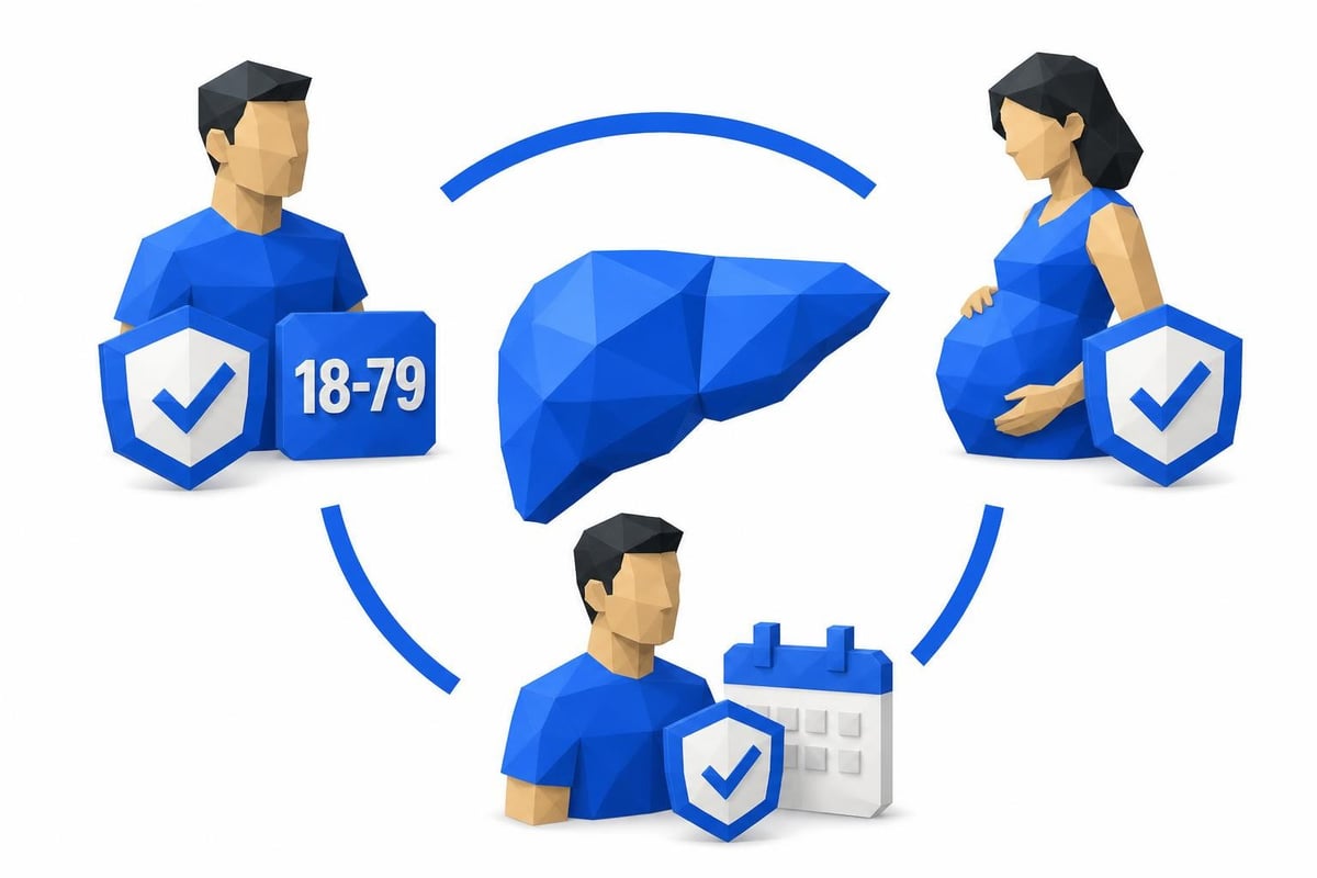 Universal hepatitis C screening age groups