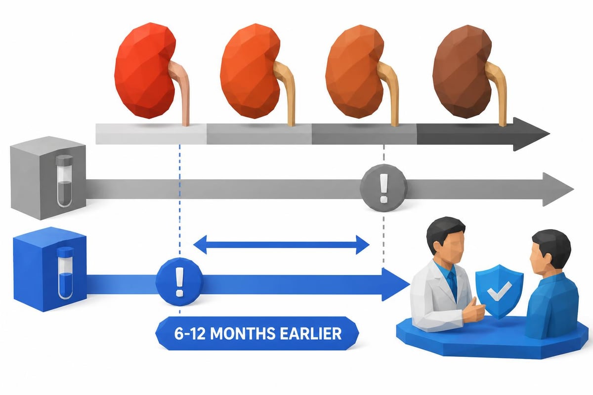 Timeline of kidney disease detection